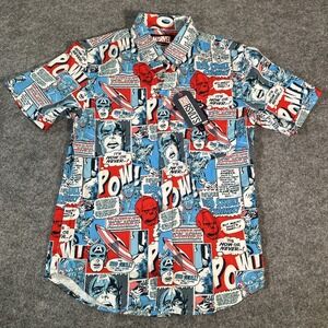 RSVLTS Marvel Captain America The First Avenger Printed Button Down Shirt NEW